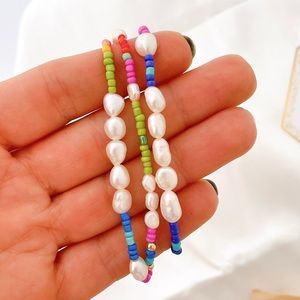Set of 3 colorful Trendy Bead Bracelet